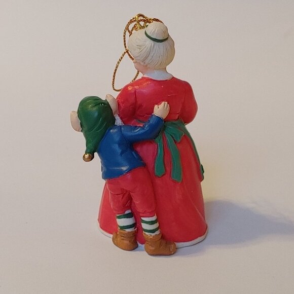VINTAGE NOMA Santa's Workshop Mrs. Claus Ornament with Box Cold Cast Porcelain - Picture 11 of 14